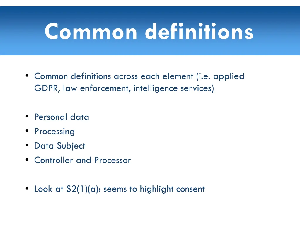 common definitions