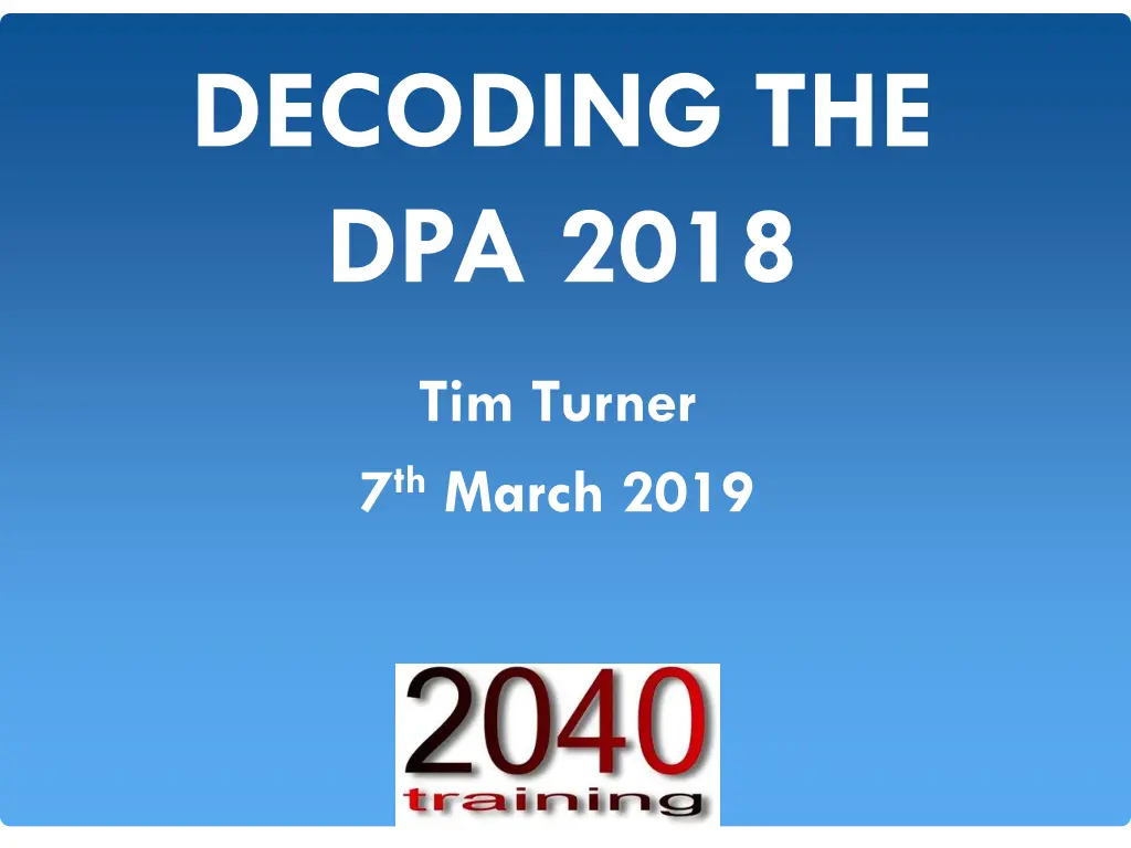 decoding the dpa 2018
