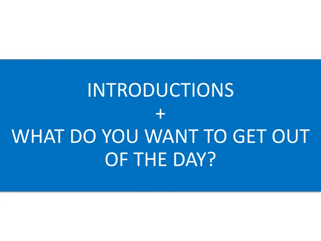 introductions