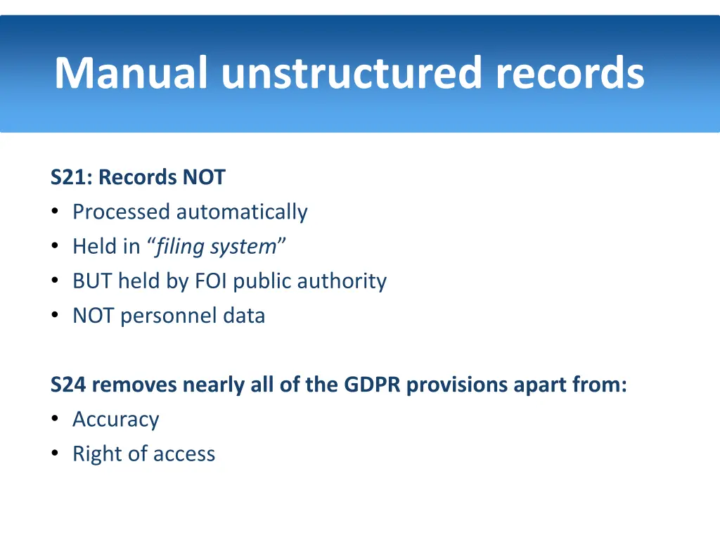 manual unstructured records