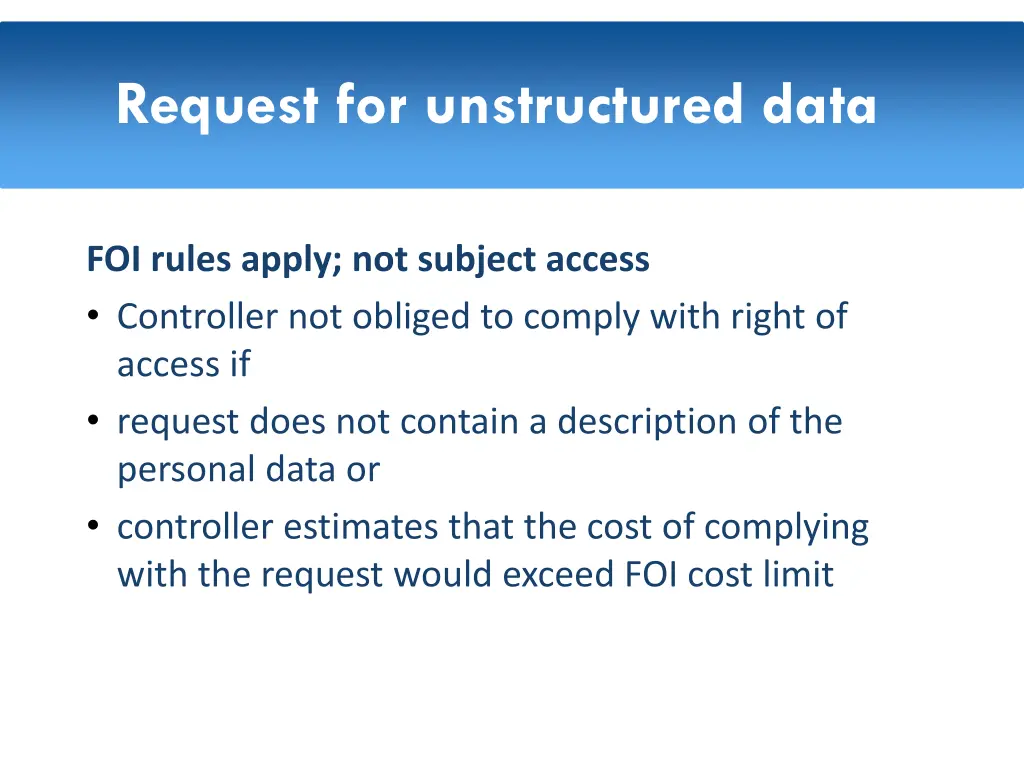 request for unstructured data