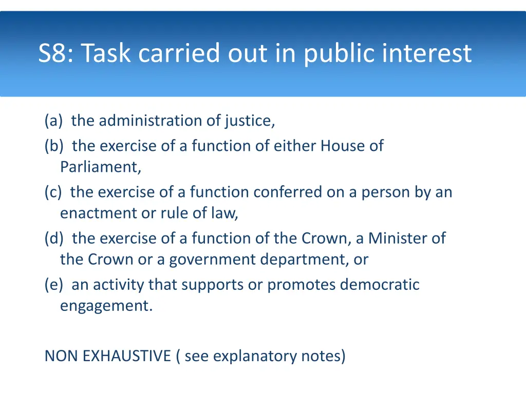 s8 task carried out in public interest