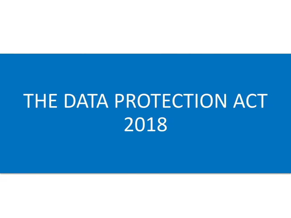 the data protection act 2018