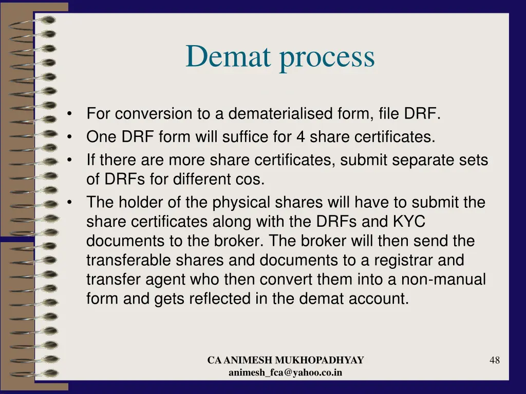 demat process 6