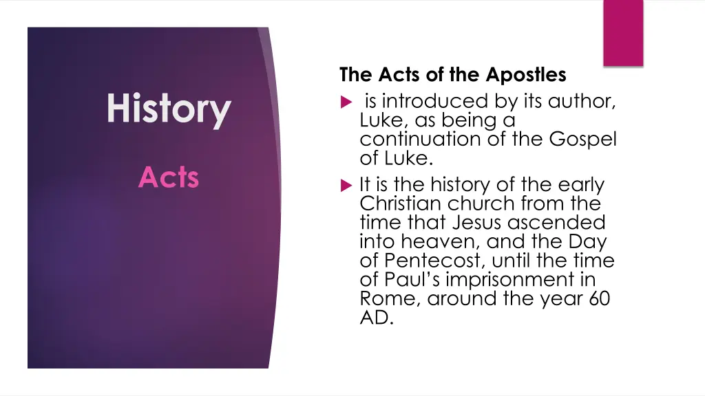 the acts of the apostles is introduced