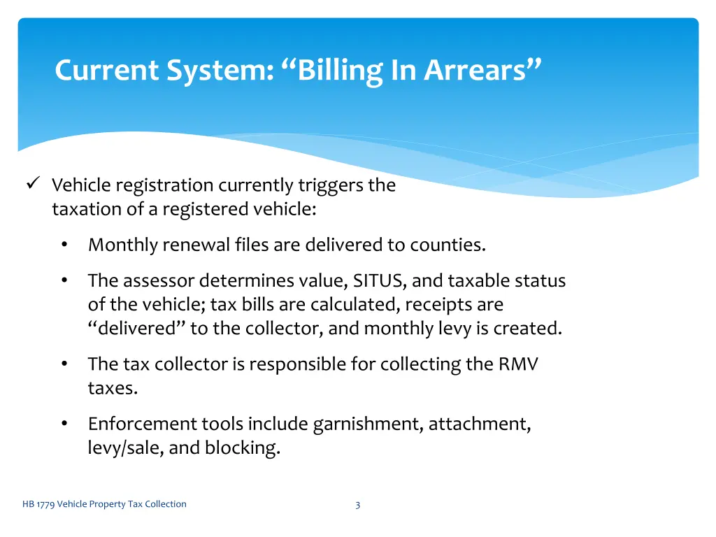 current system billing in arrears