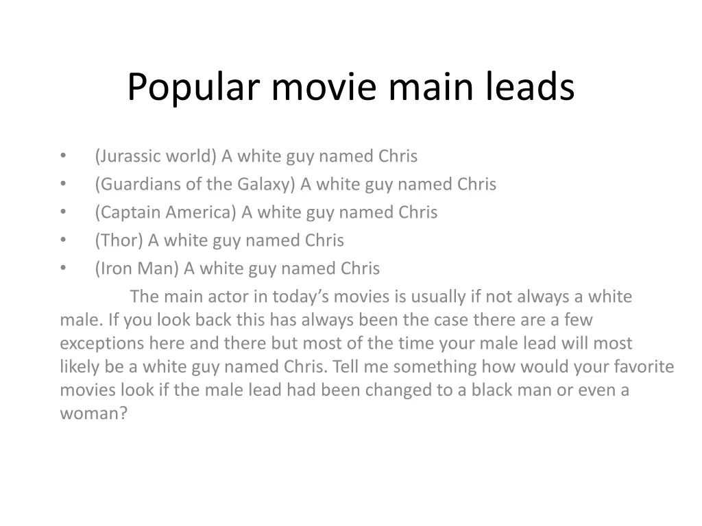 popular movie main leads
