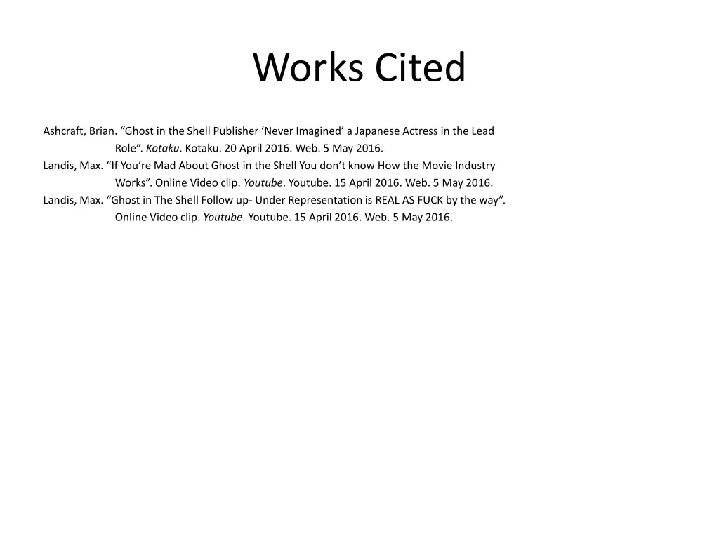works cited