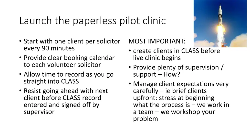 launch the paperless pilot clinic