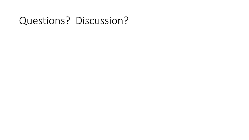 questions discussion