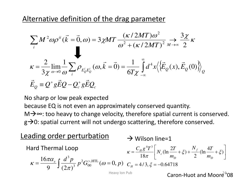 alternative definition of the drag parameter