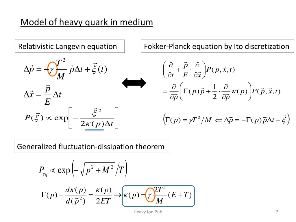model of heavy quark in medium