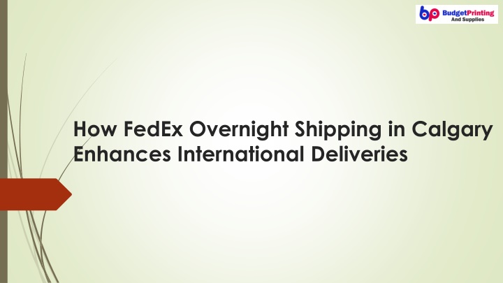 how fedex overnight shipping in calgary enhances