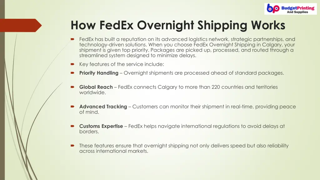 how fedex overnight shipping works