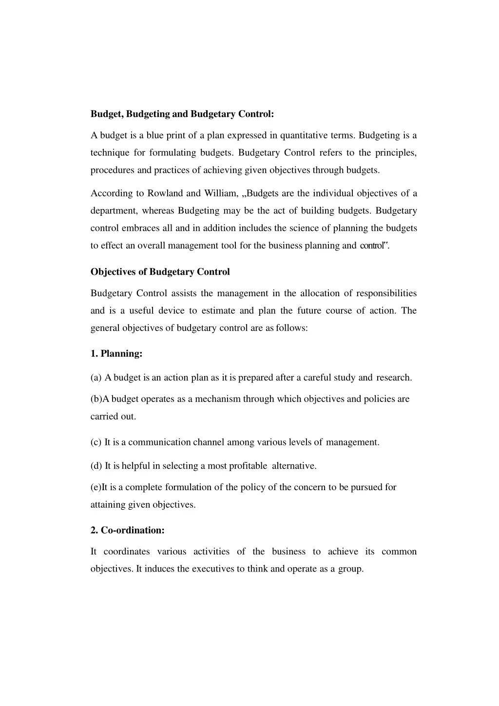 budget budgeting and budgetary control