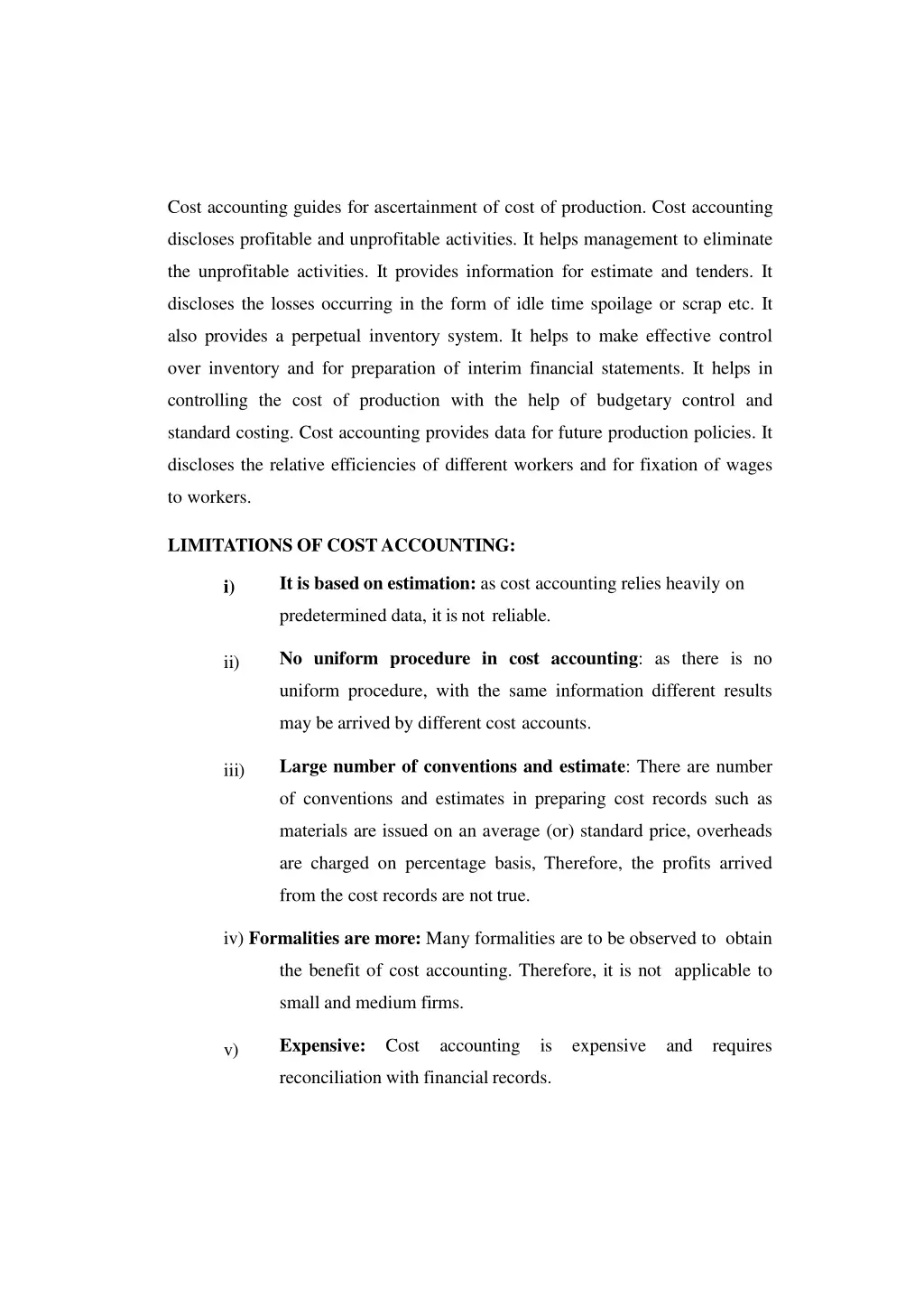 cost accounting guides for ascertainment of cost