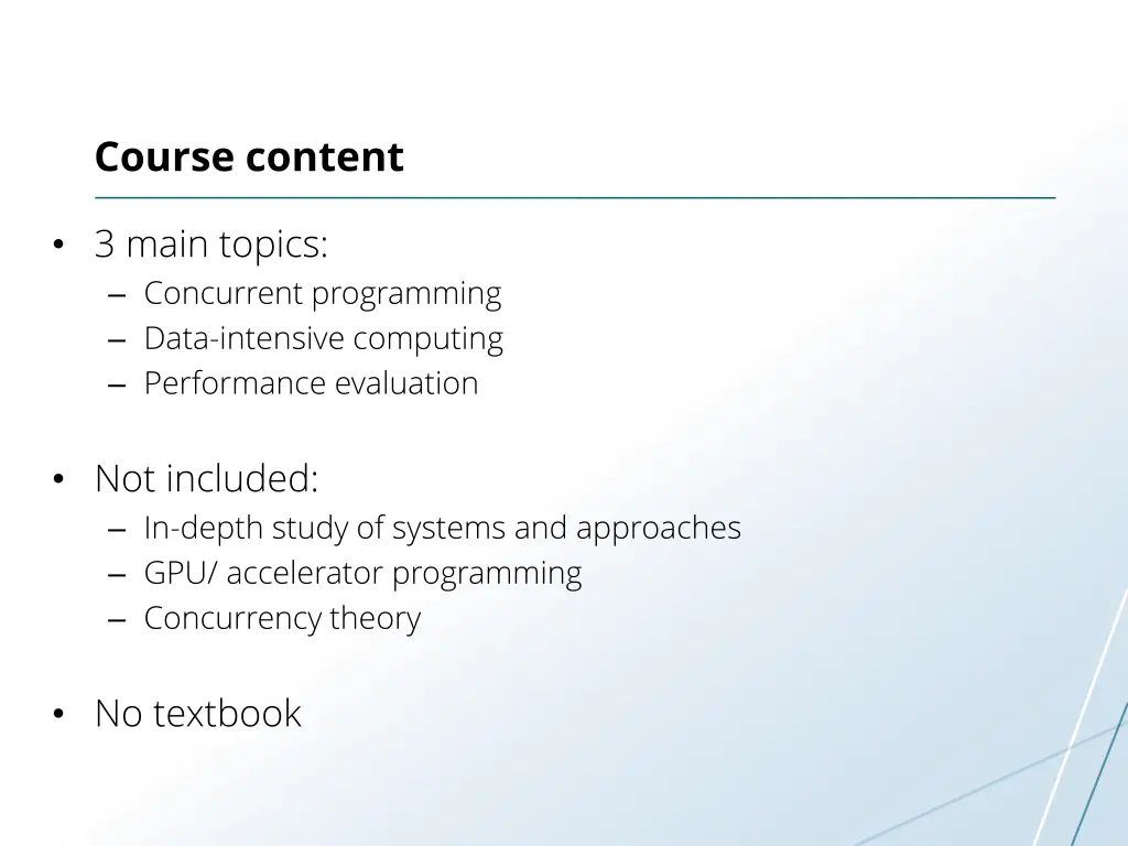 course content