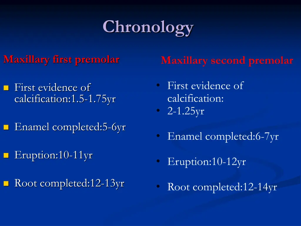 chronology