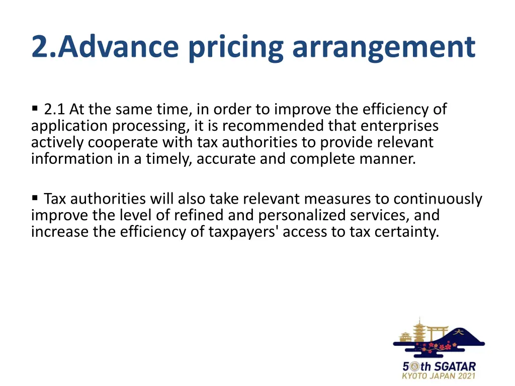 2 advance pricing arrangement 1
