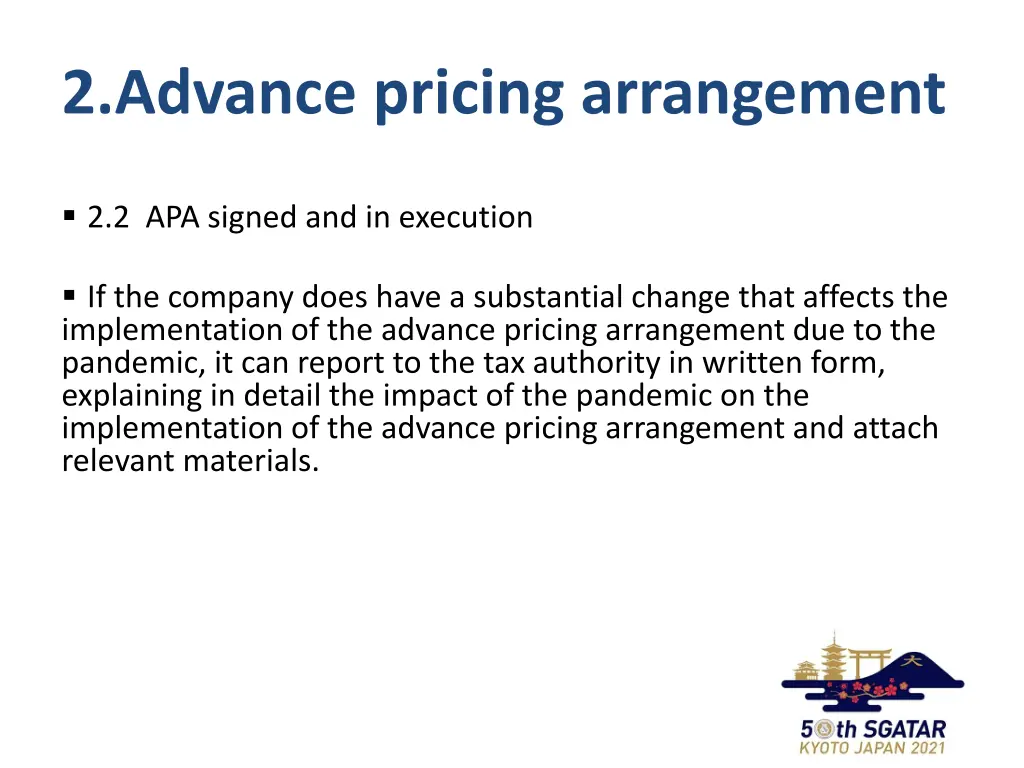 2 advance pricing arrangement 2