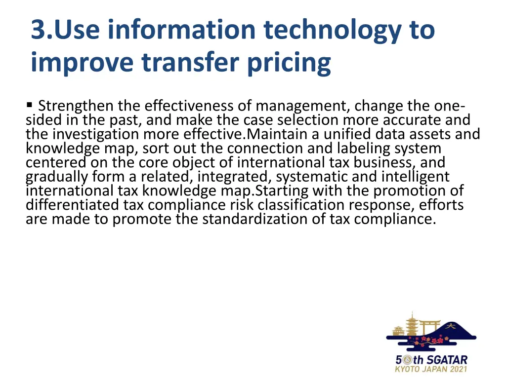 3 use information technology to improve transfer 1