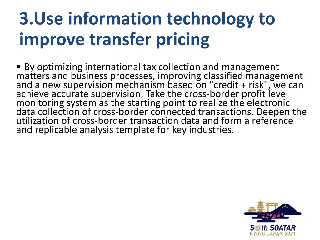 3 use information technology to improve transfer