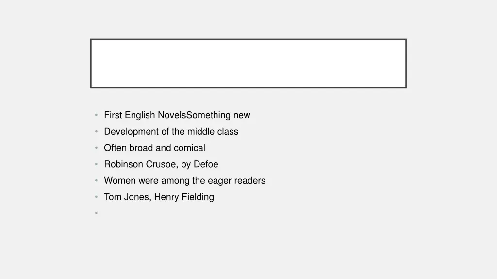 first english novelssomething new