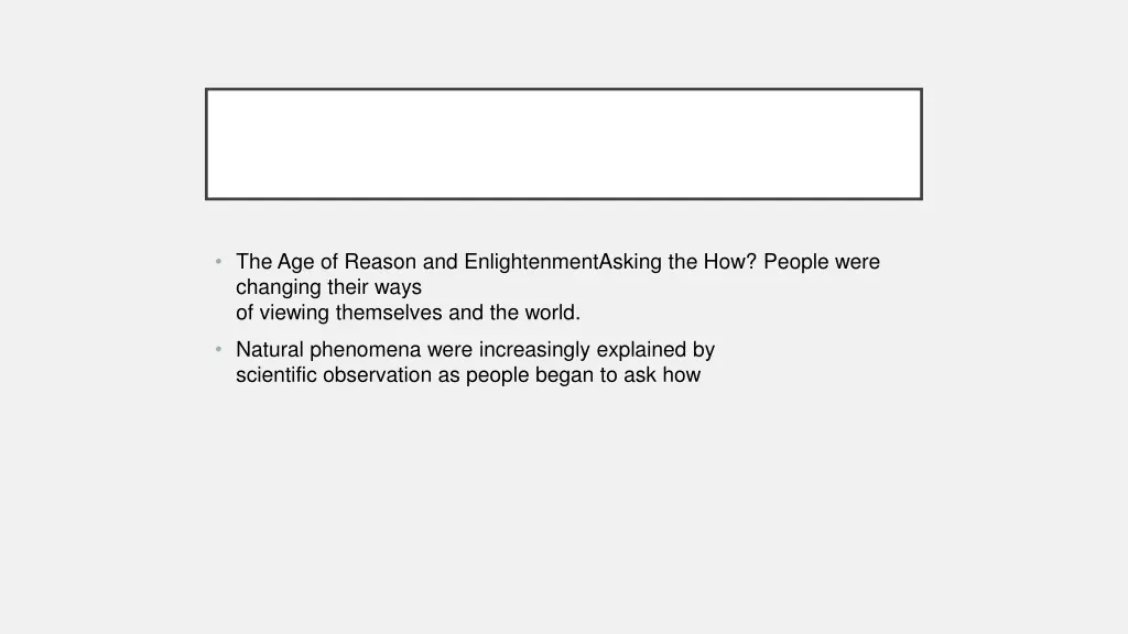 the age of reason and enlightenmentasking