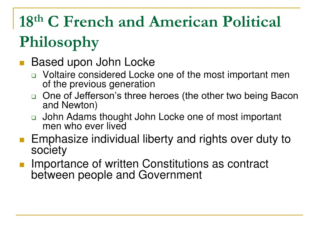 18 th c french and american political philosophy