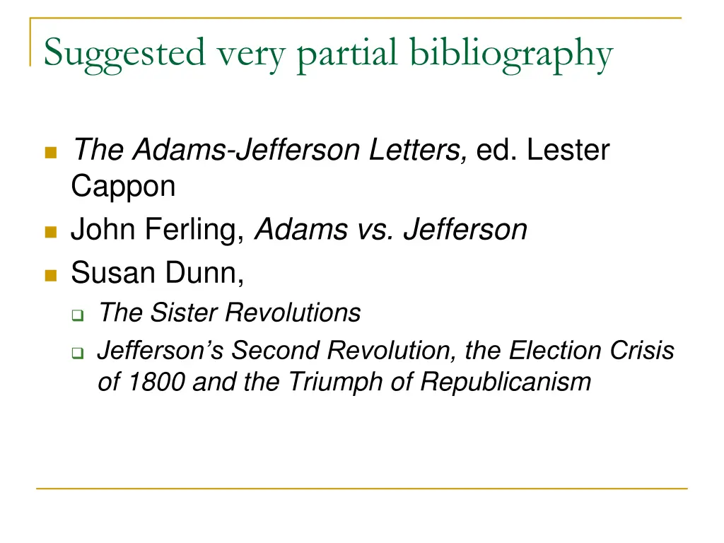 suggested very partial bibliography