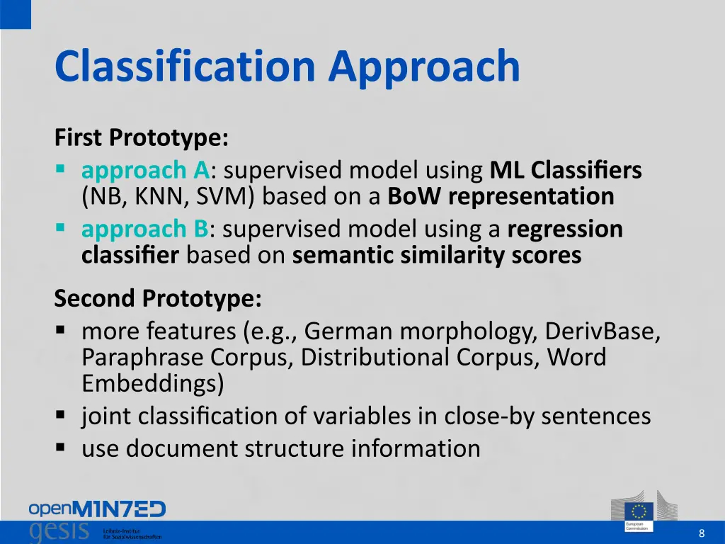 classification approach