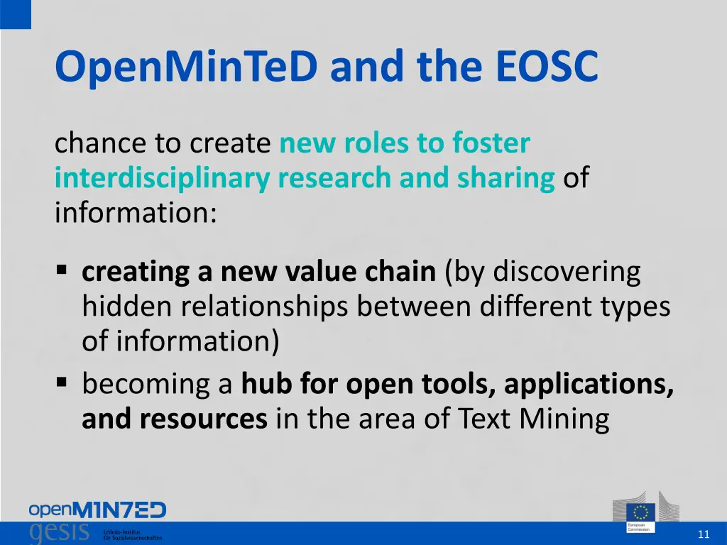 openminted and the eosc