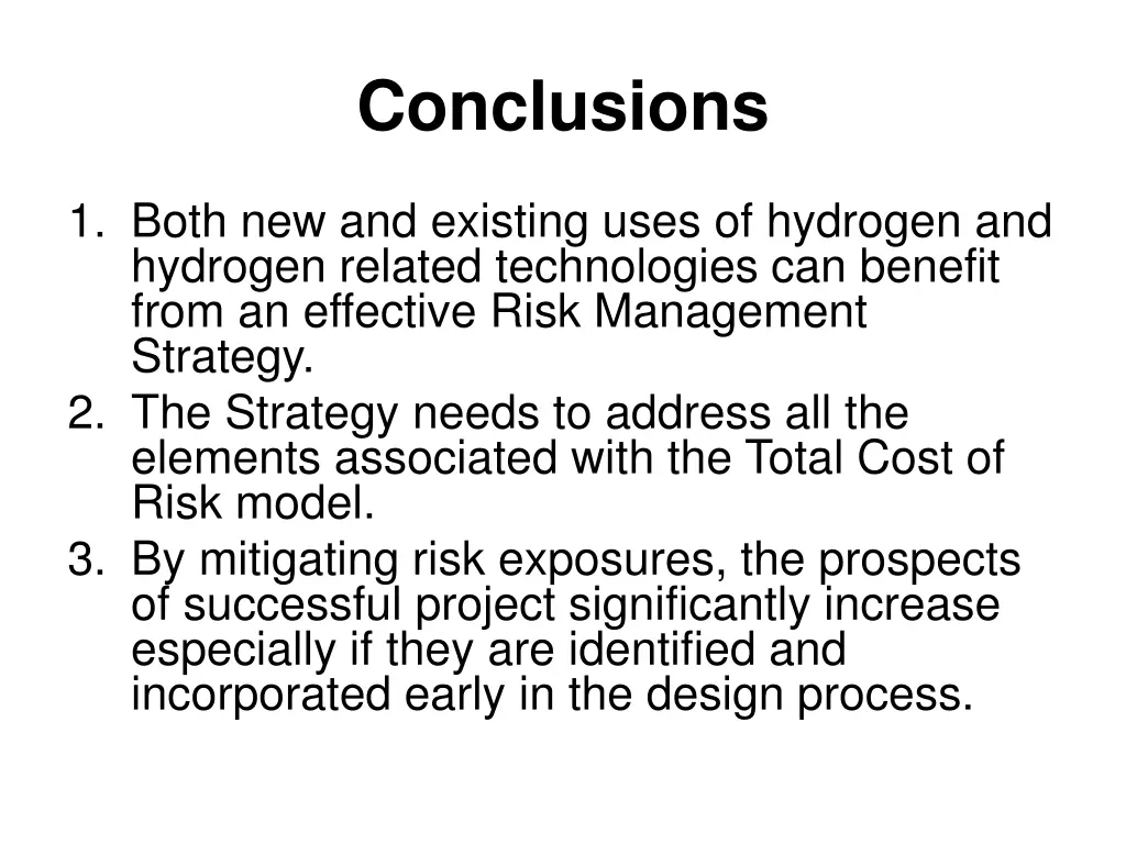 conclusions