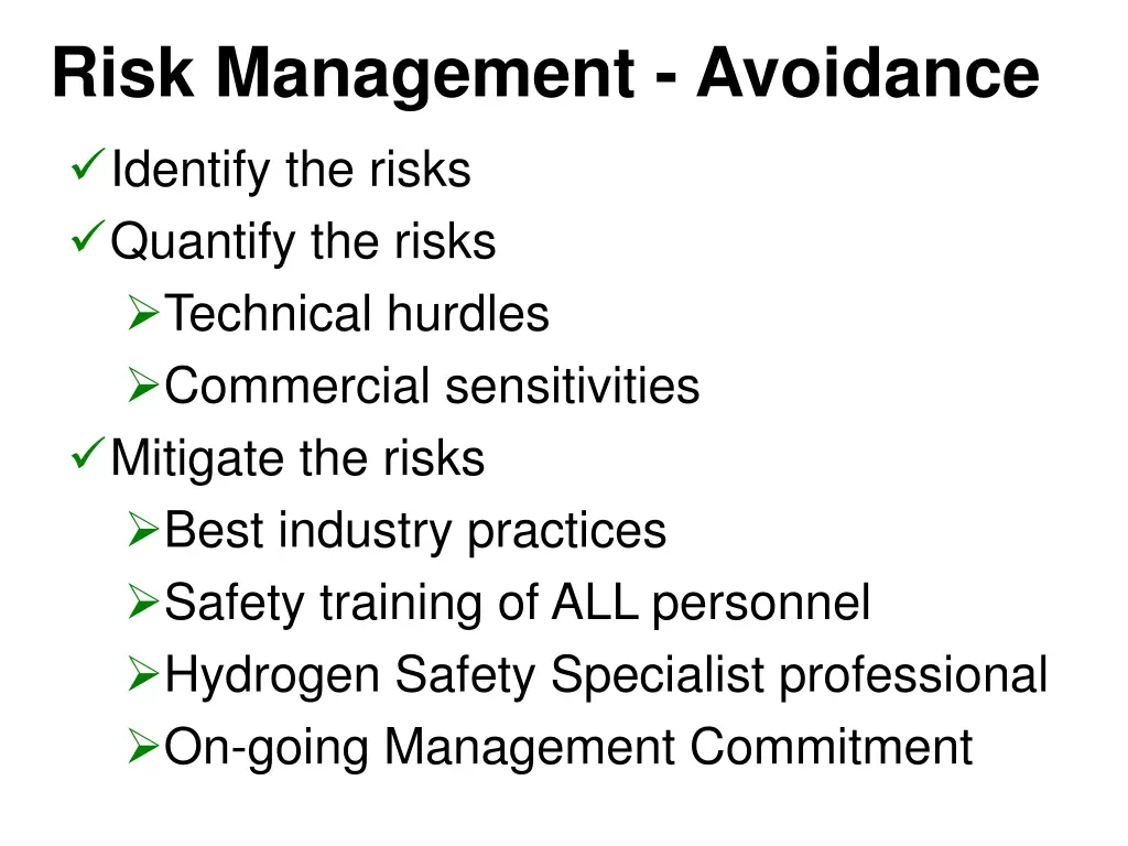 risk management avoidance