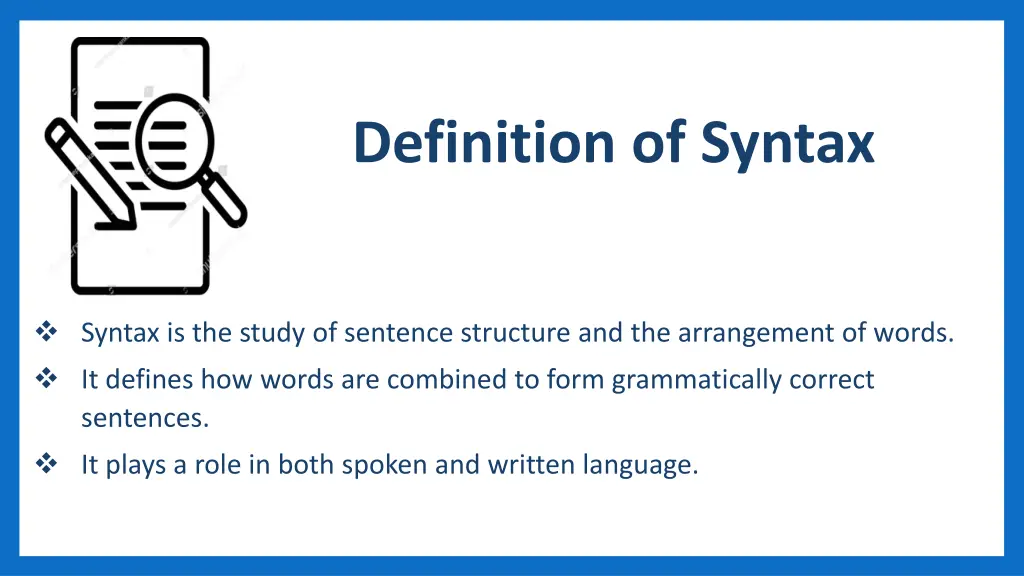 definition of syntax