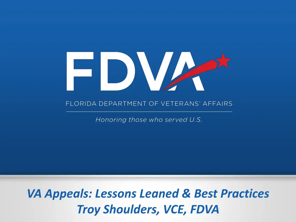 va appeals lessons leaned best practices troy