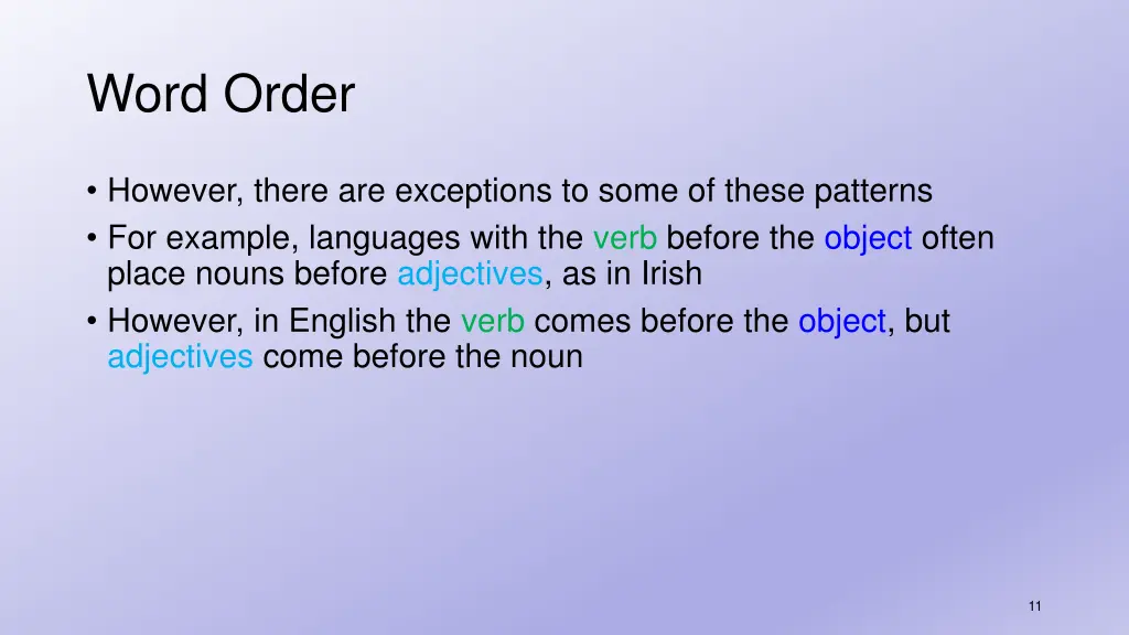 word order 8