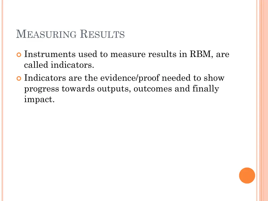 m easuring r esults