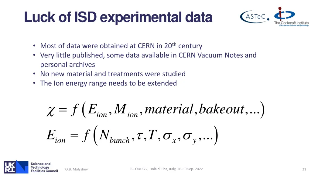 luck of isd experimental data