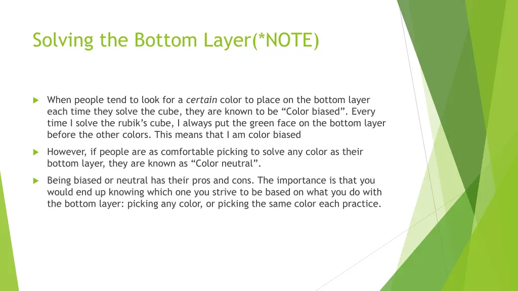solving the bottom layer note