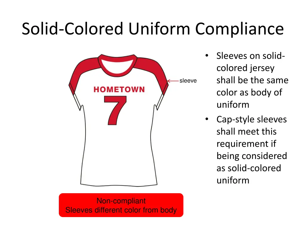 solid colored uniform compliance 1