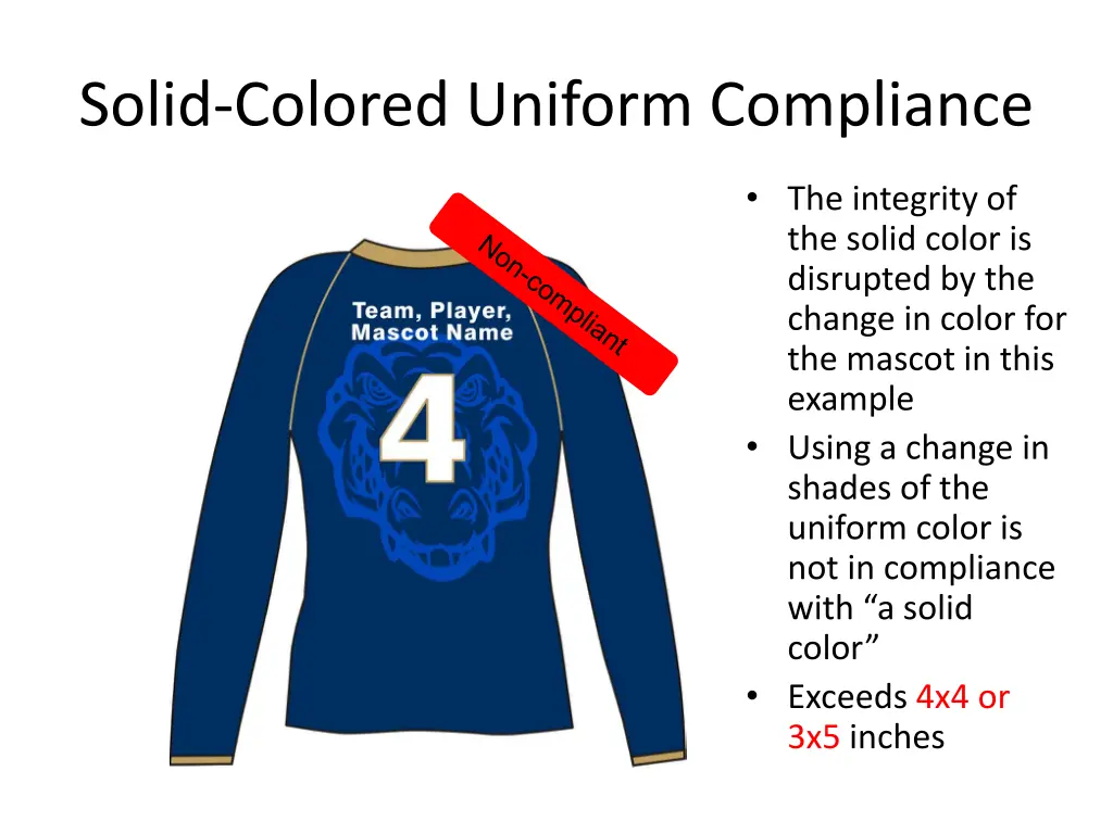 solid colored uniform compliance 2
