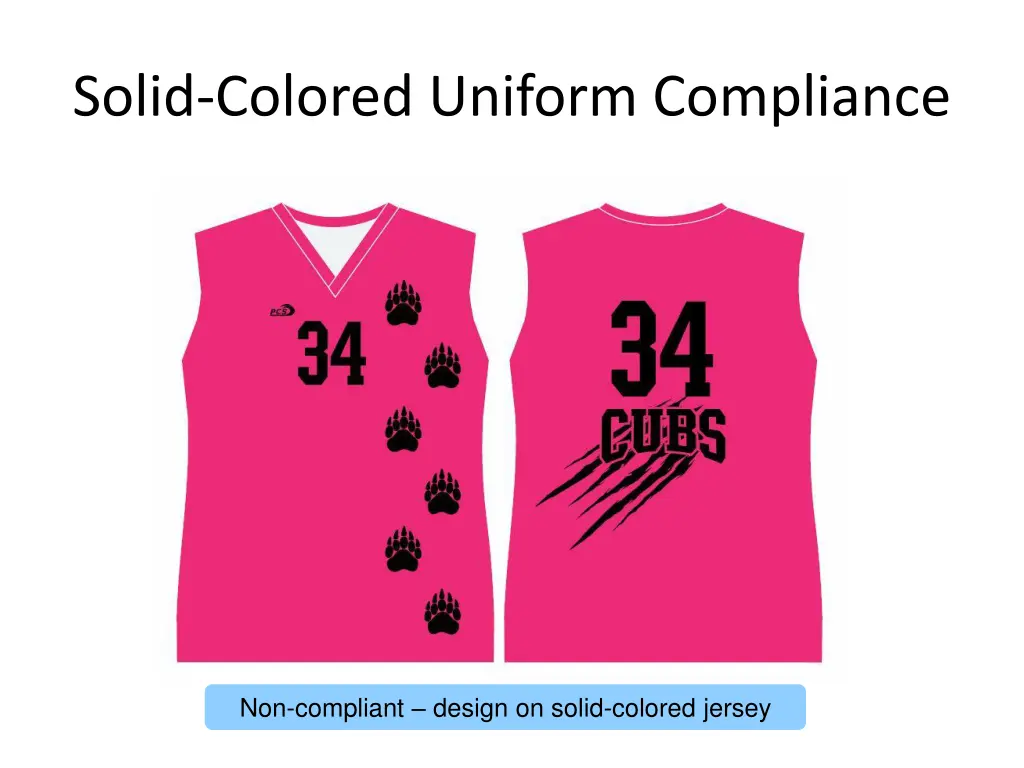 solid colored uniform compliance 4