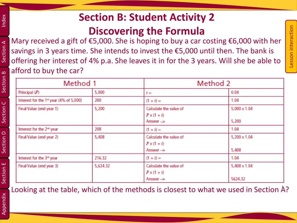 section b student activity 2 discovering