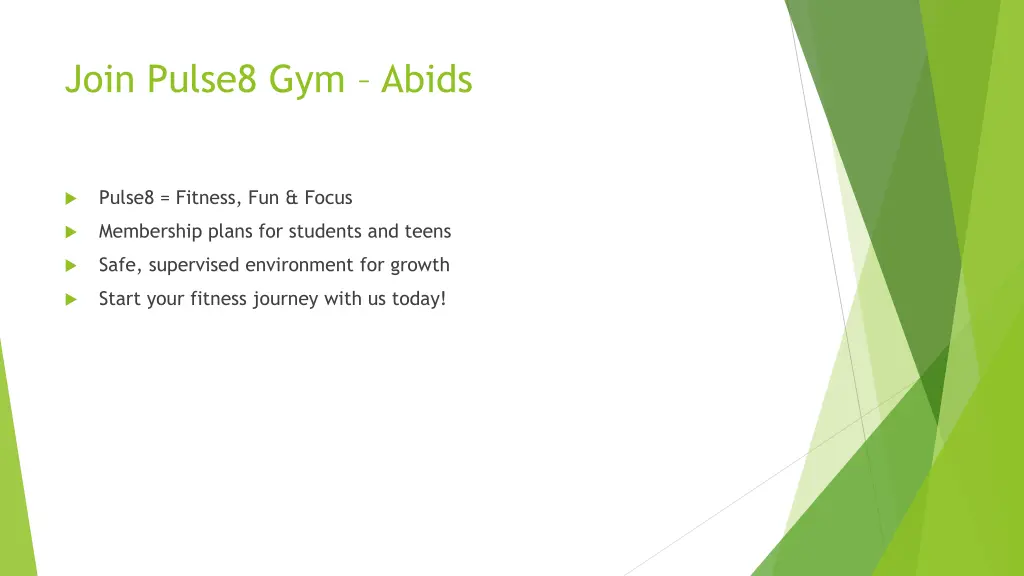 join pulse8 gym abids
