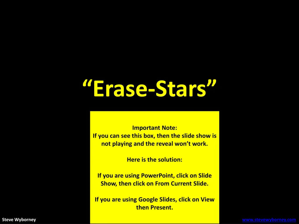 erase stars