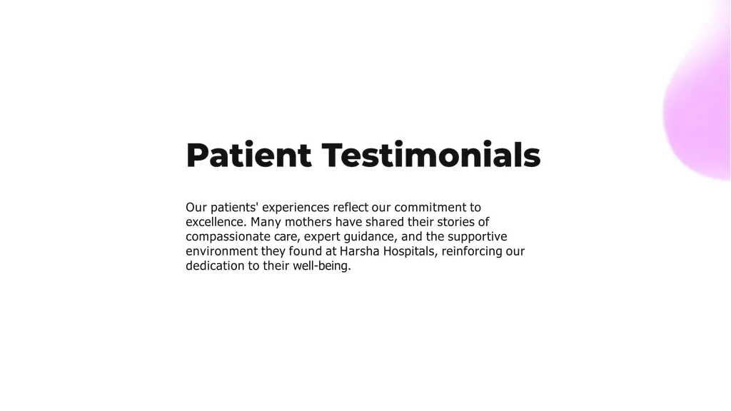 our patients experiences reflect our commitment