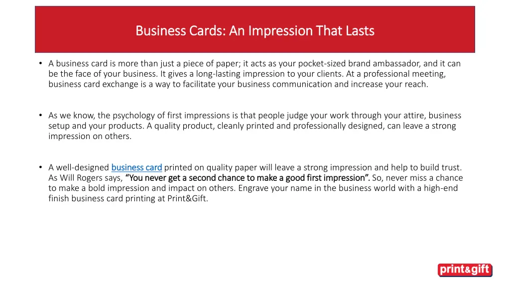business cards an impression that lasts business 1