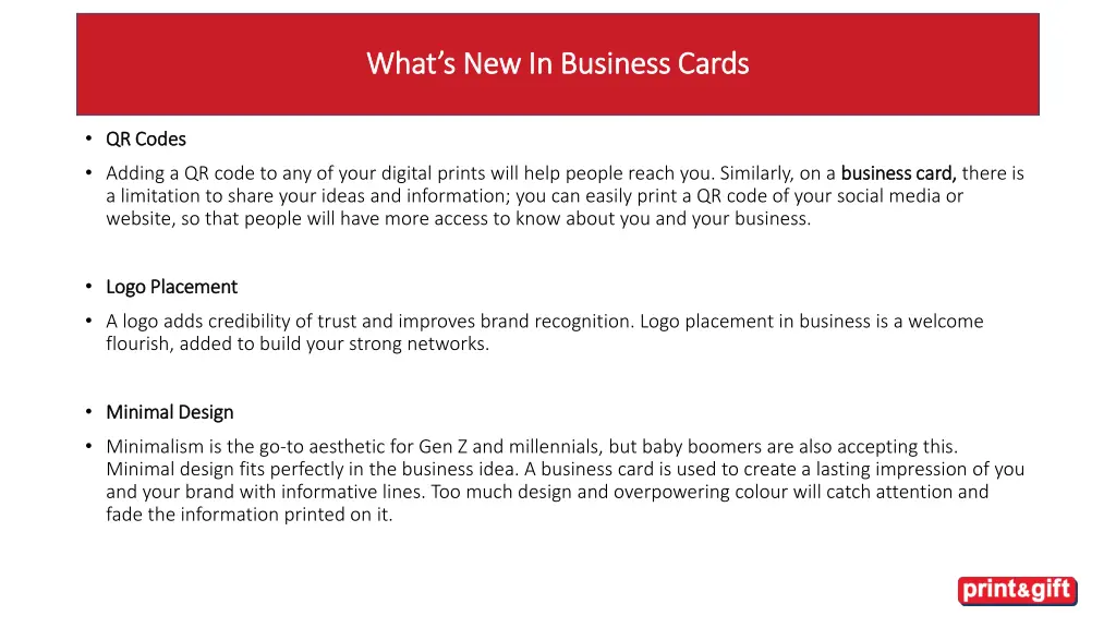 what s new in business cards what 1