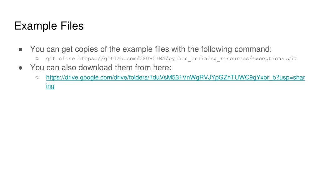 example files
